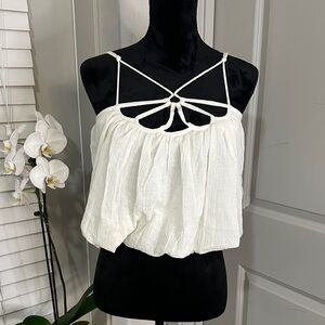 Elegant White Women's crop Top